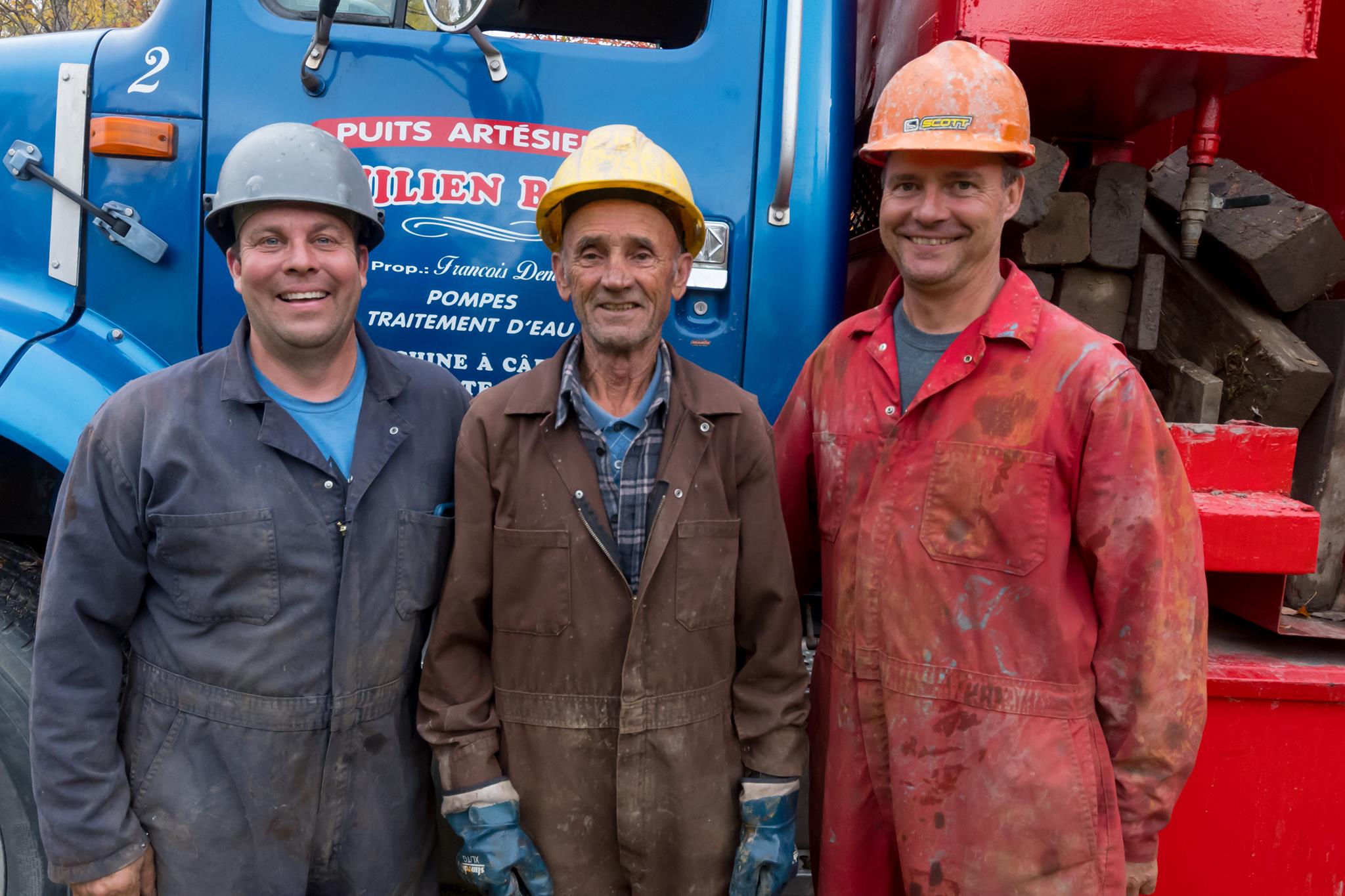 Forage de puits d’eau potable avec foreuse rotative sur chantier  dans Bellechasse.